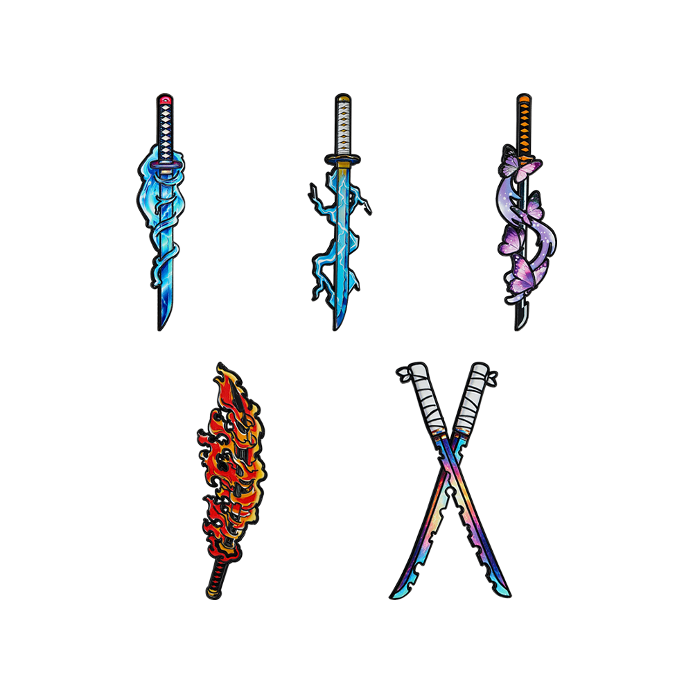 Cosplay Prop Dagger - مجموعة من 5 دبابيس مينا على
